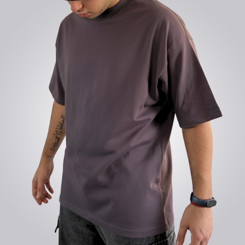 REMERA OVERSIZE GRIS ACERO