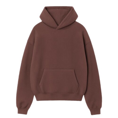 HOODIE FRISA OVERSIZE BASIC MARRÓN