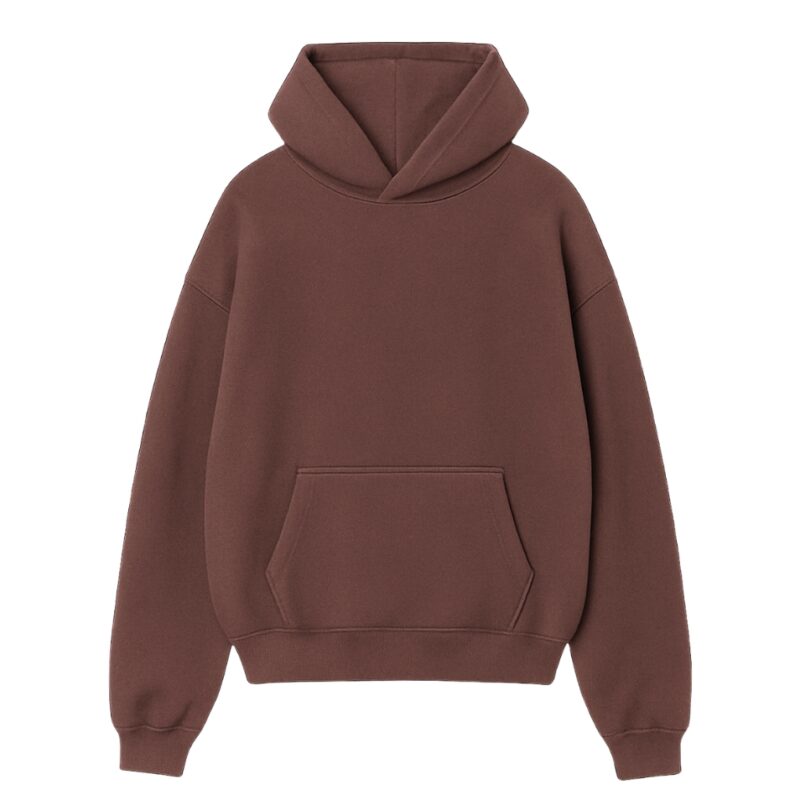 HOODIE FRISA OVERSIZE BASIC MARRÓN