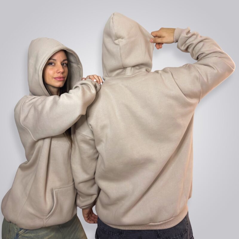 HOODIE FRISA OVERSIZE BASIC BEIGE