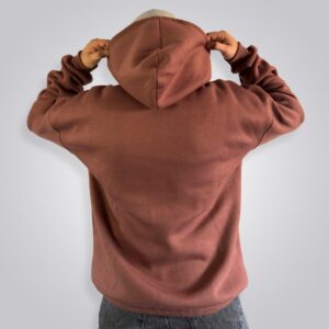 HOODIE FRISA OVERSIZE BASIC MARRÓN