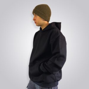 HOODIE FRISA OVERSIZE BASIC NEGRO