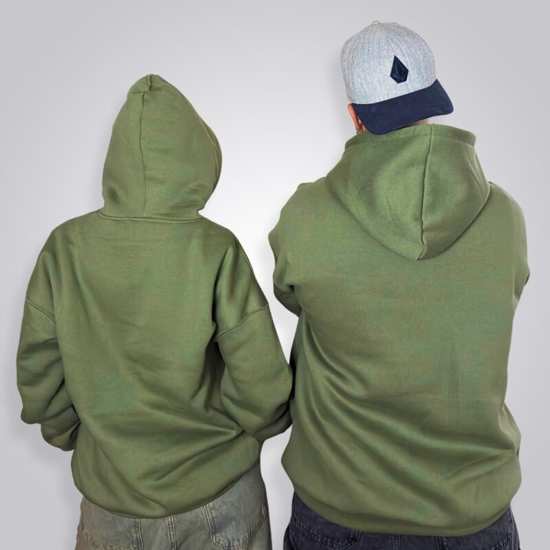 HOODIE FRISA OVERSIZE BASIC VERDE MILITAR