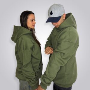 HOODIE FRISA OVERSIZE BASIC VERDE MILITAR