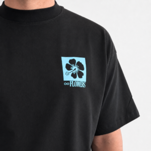 overwatt-reme-oversize-negra-flowers-03 REMERA OVERSIZE NEGRA FLOWERS