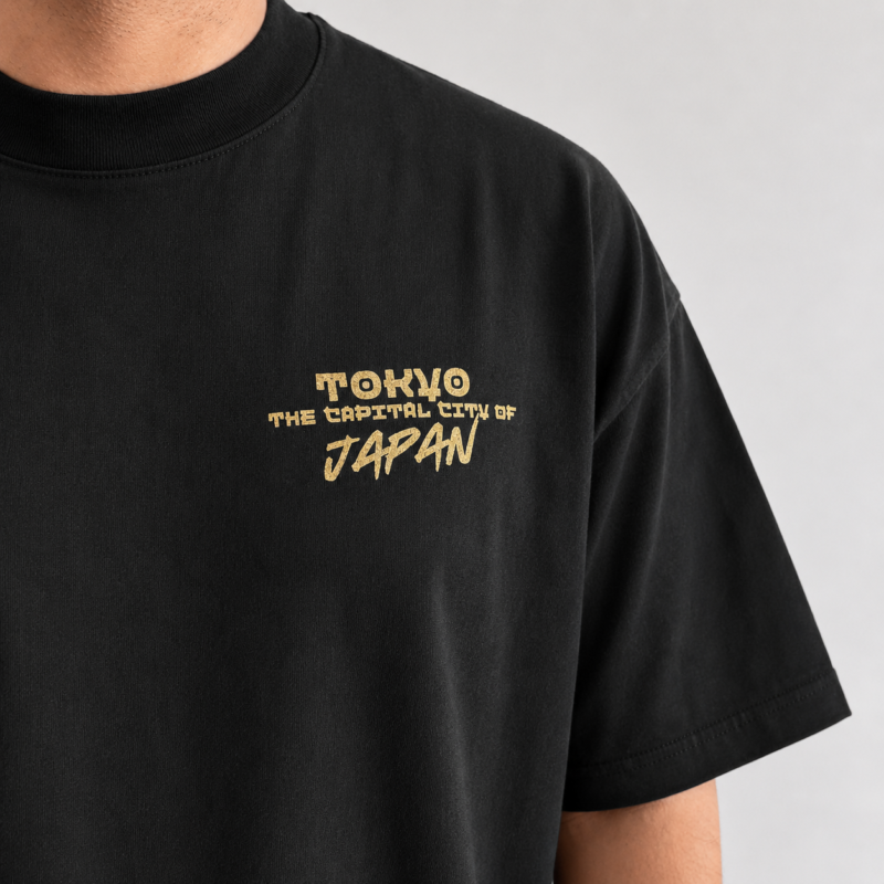 REMERA OVERSIZE NEGRA TOKYO